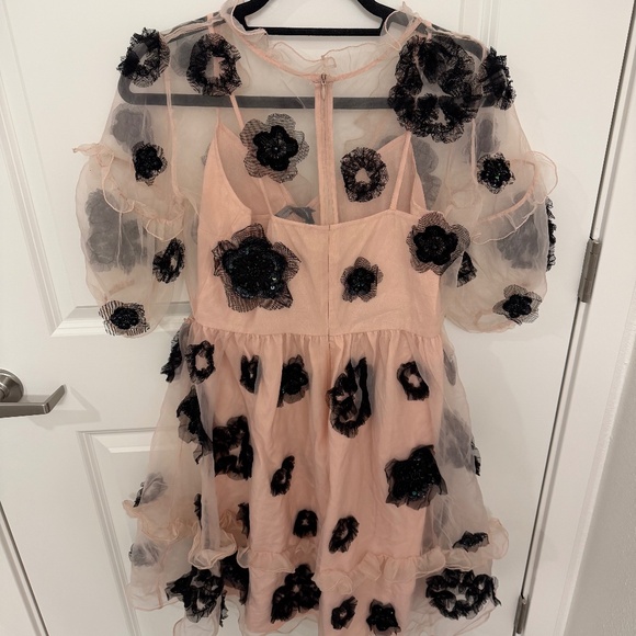 FRENCH CONNECTION Josephine Embellished Fit and Flare Dress - Picture 1 of 4